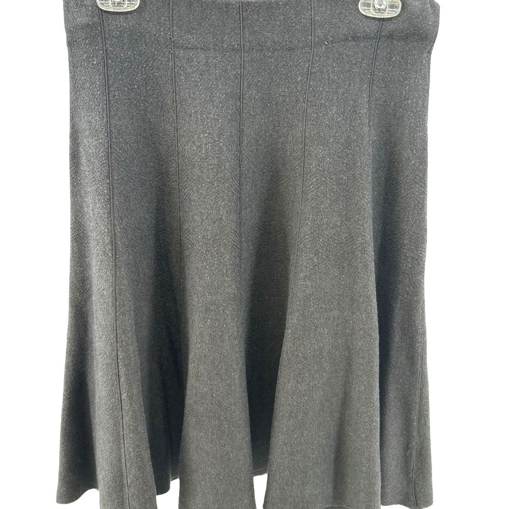 NIC+ZOE Gray Knee-Length A-Line Pleated Skirt